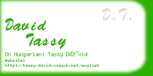 david tassy business card